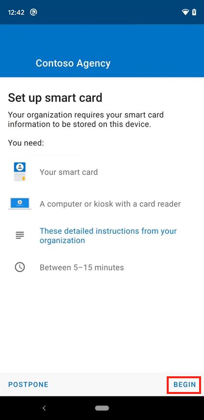 setup mobile smart card access